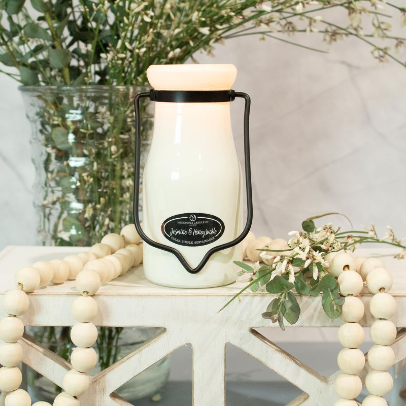 Milkbottle Candle Sml -  Jasmine & Honeysuckle