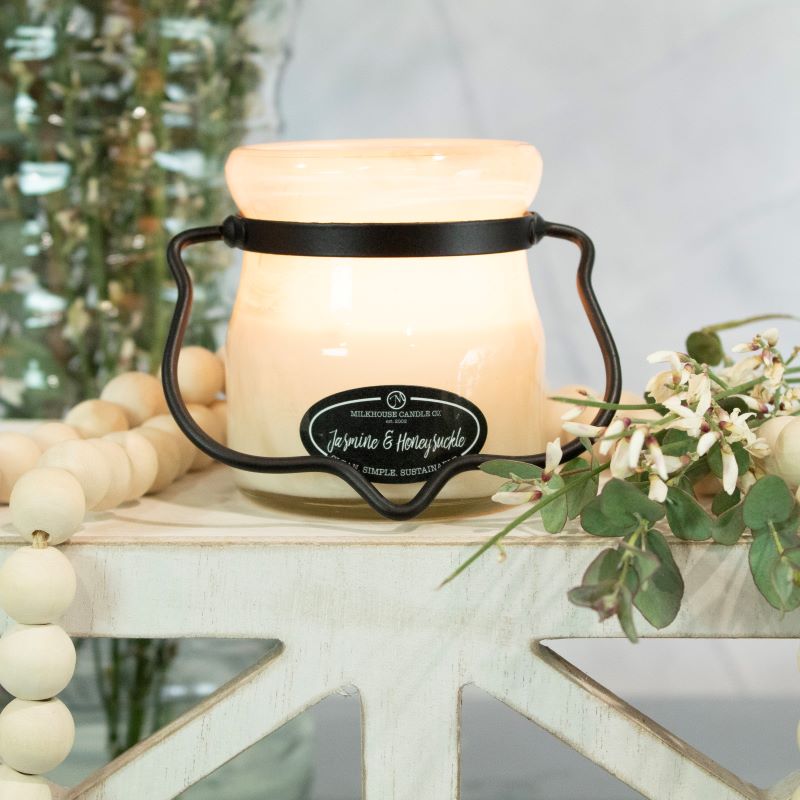 Cream Jar Candle -  Jasmine & Honeysuckle