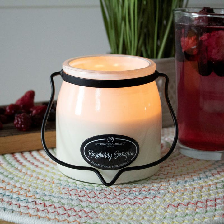 Butter Jar Candle Sml -  Raspberry Sangria