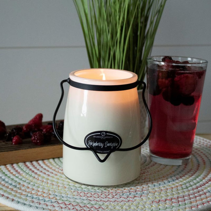 Butter Jar Candle Lge -:  Raspberry Sangria