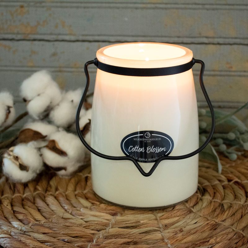 Butter Jar Candle Lge -:  Cotton Blossom
