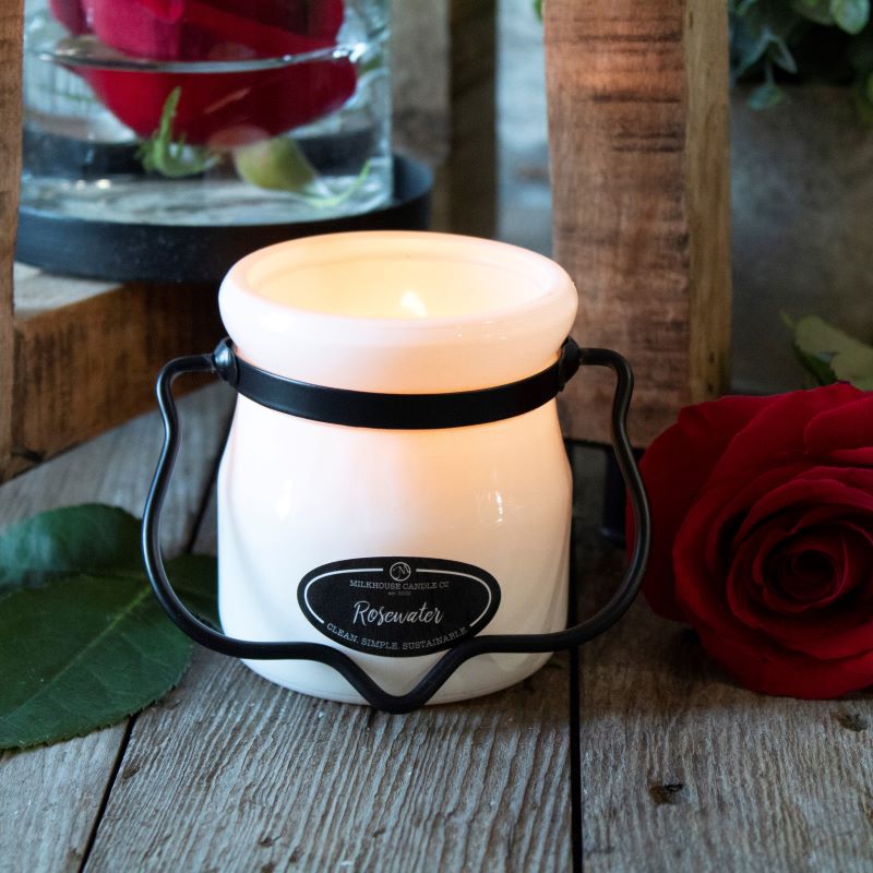 Cream Jar Candle -  Rosewater