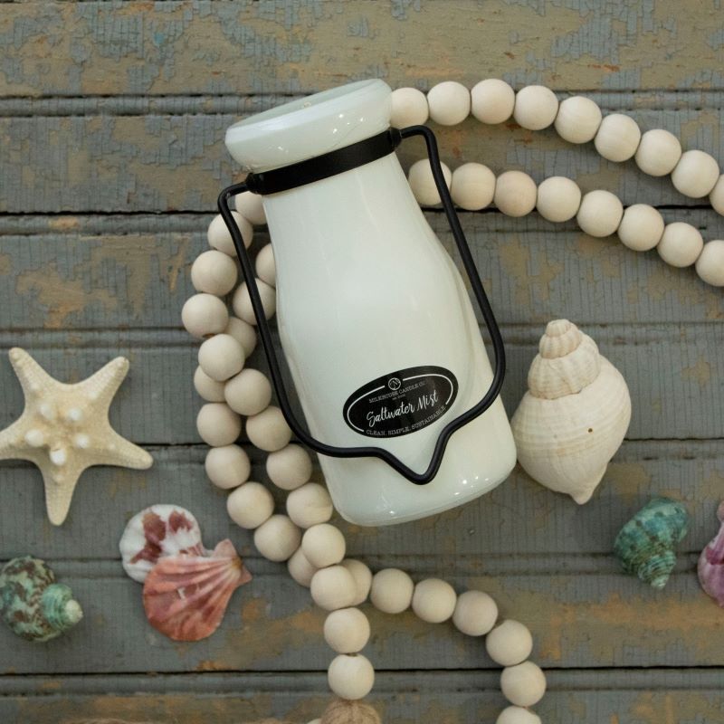 Milkbottle Candle Sml -  Saltwater Mist