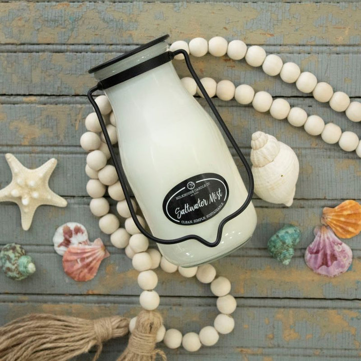 Milkbottle Candle Lge -  Saltwater Mist