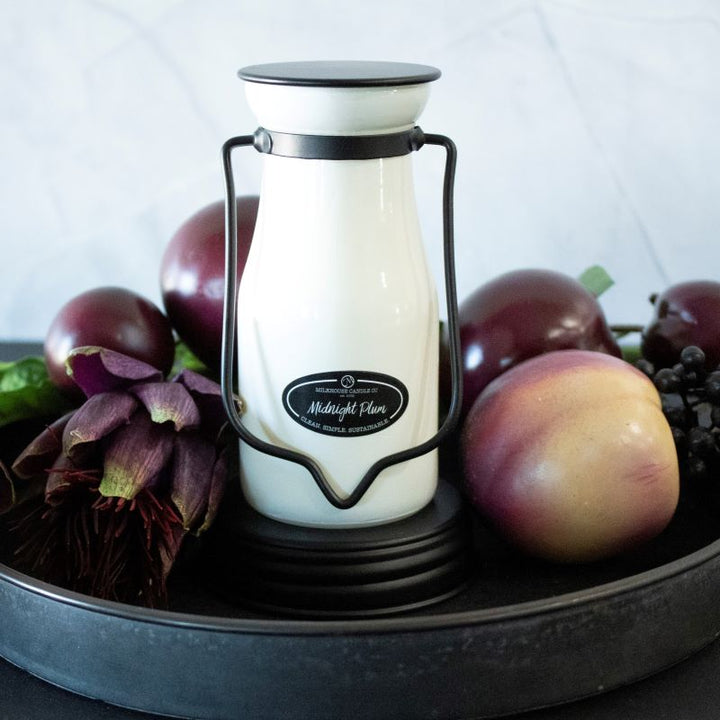 Milkbottle Candle Sml -  Midnight Plum