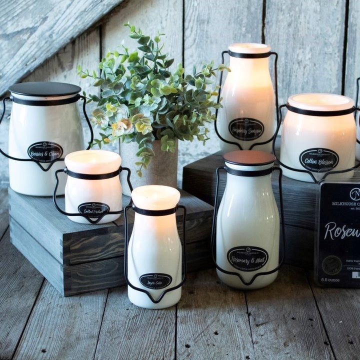 Milkbottle Candle Lge -  Midnight Plum