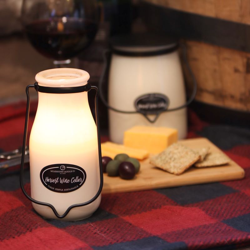 Milkbottle Candle Lge -  Harvest Wine Cellar