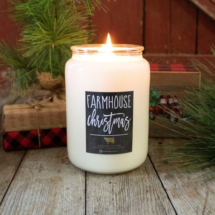 Farmhouse Jar Candle Lge -  Farmhouse Christmas