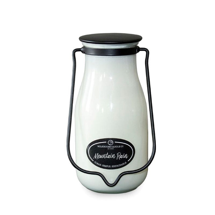 Milkbottle Candle Lge -  Mountain Rain