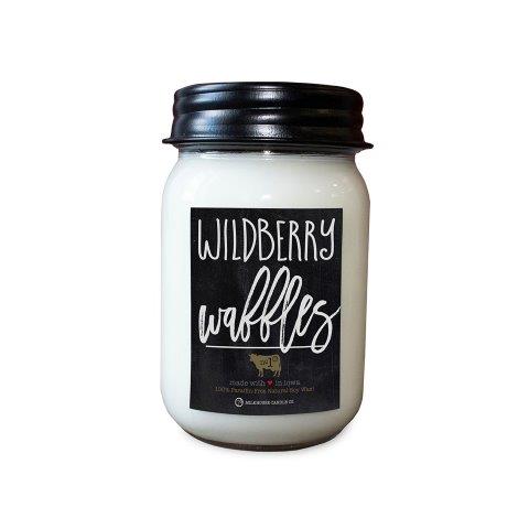 Farmhouse Mason Jar Candle -  Wildberry Waffles