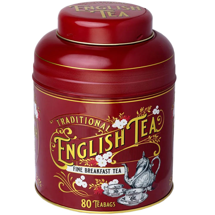 Vintage Victorian Caddy - Berry Red 80 EB Teabags
