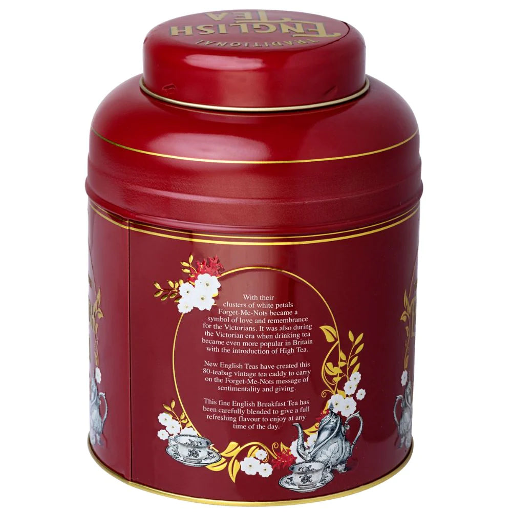 Vintage Victorian Caddy - Berry Red 80 EB Teabags