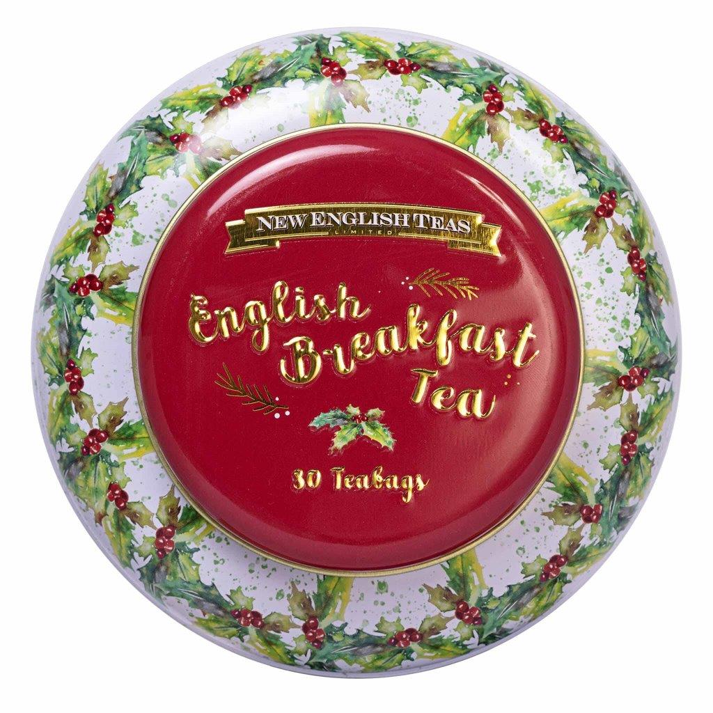Festive Cow Tea Caddy - 80 EB Teabags
