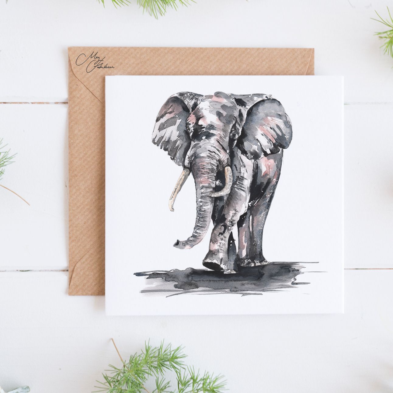 Elephant Greeting Card - Greeting Cards | Artisanal – Artisanal New Zealand
