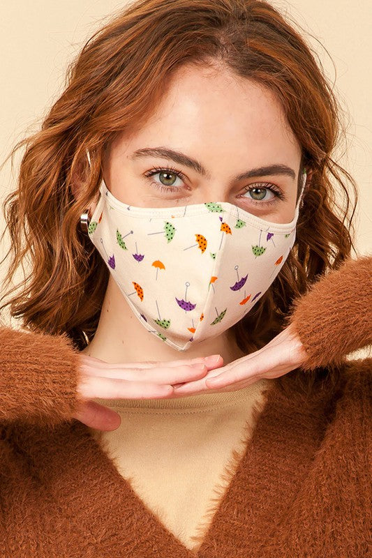 Mask Adult 3 Layer Cotton/Spandex Umbrella