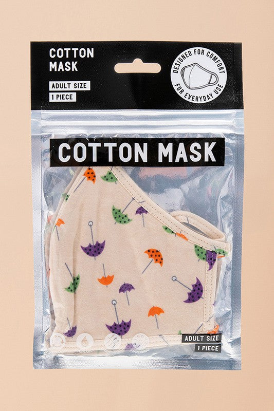 Mask Adult 3 Layer Cotton/Spandex Umbrella