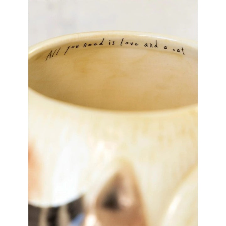 Folk Art Mug - All U Need Is Love Cat