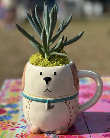MUG FOLK LOVE AND A DOG