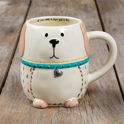 MUG FOLK LOVE AND A DOG