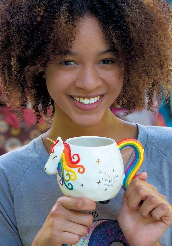 MUG FOLK UNICORN BRIGHT