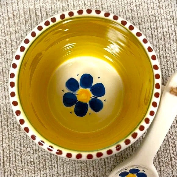 MUG BLUE FLOWER HAZEL WITH SPOON