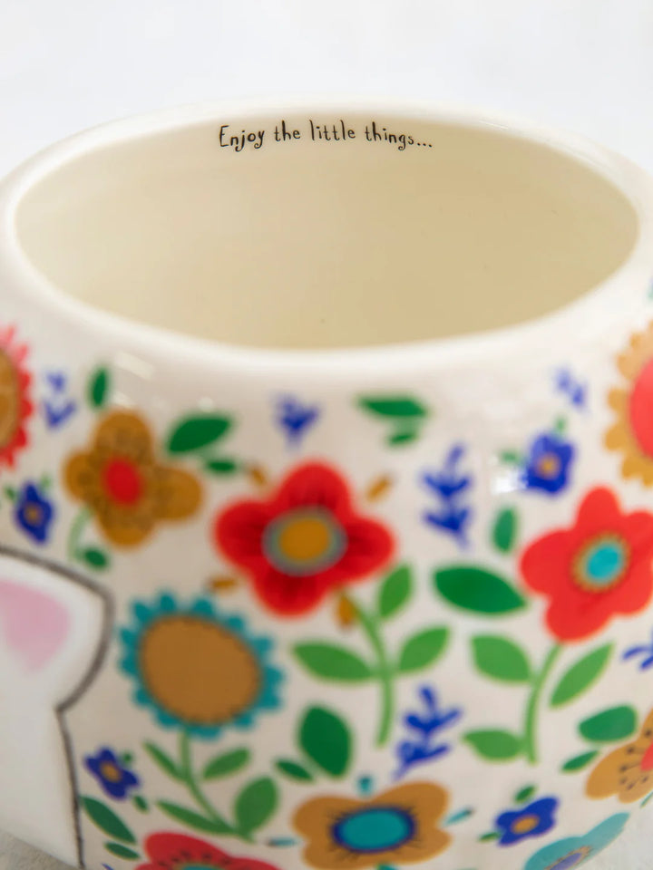 FOLK MUG FLORAL HEDGEHOG