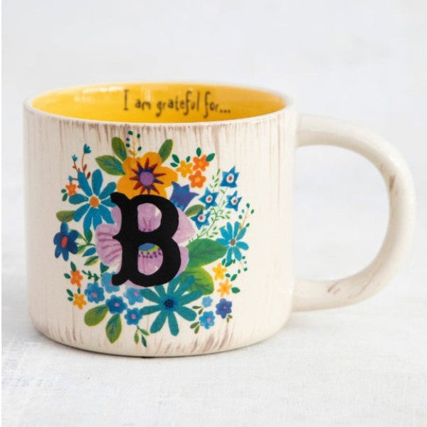 Initial Mug Flower  B