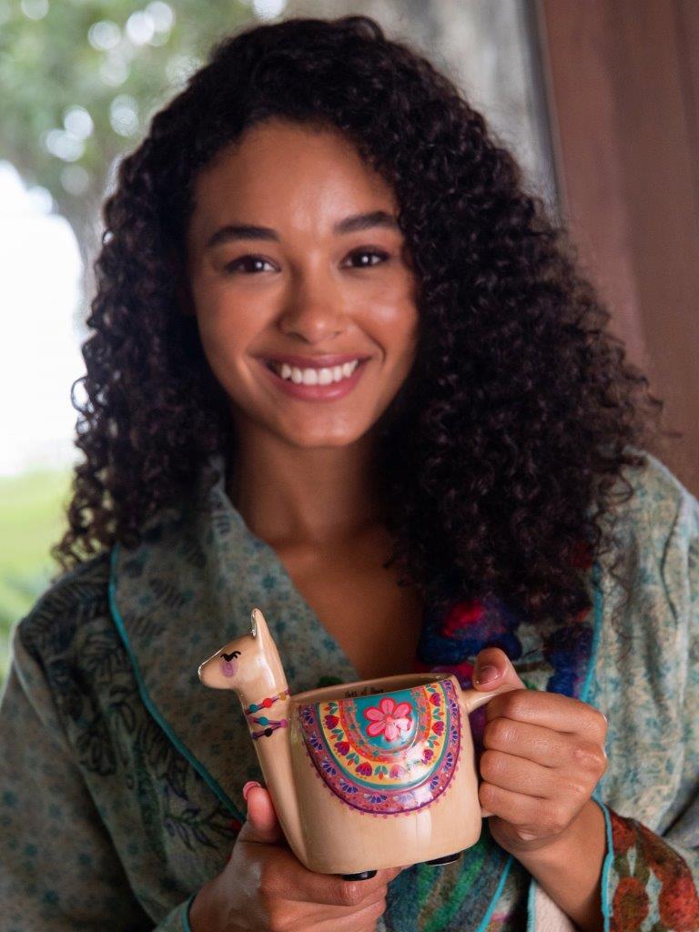 Folk Art Mug - Llama