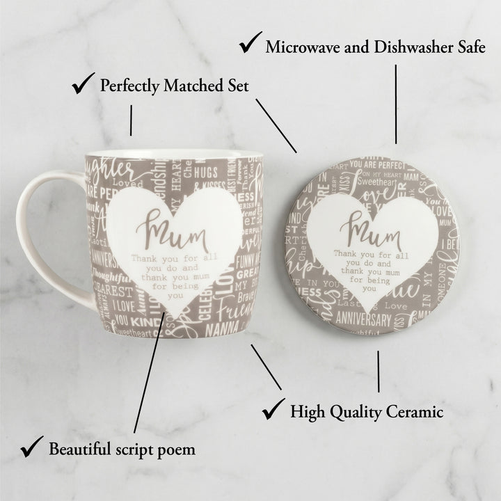 Mug & Coaster Mum