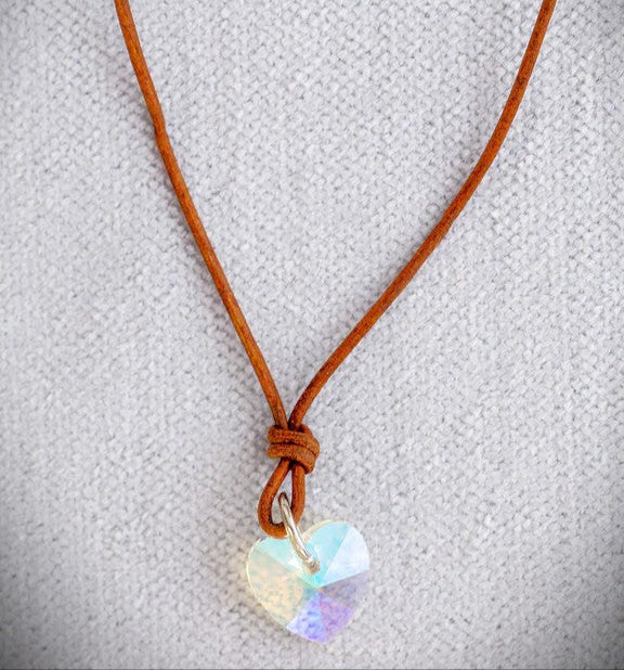 NECKLACE CRYSTAL HEART GRATEFUL