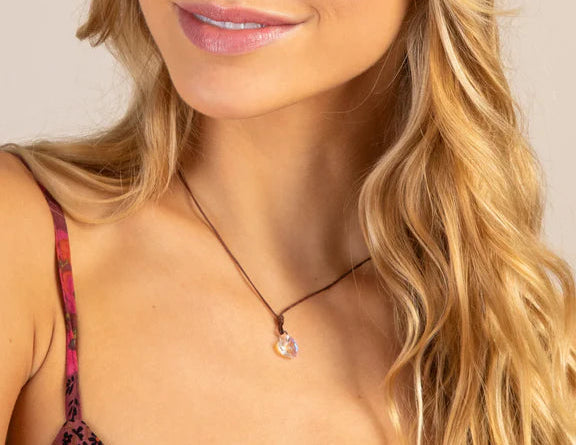 NECKLACE CRYSTAL HEART GRATEFUL