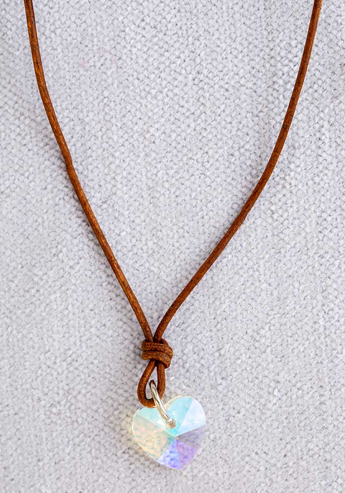 Crystal Heart Necklace Heart Happy