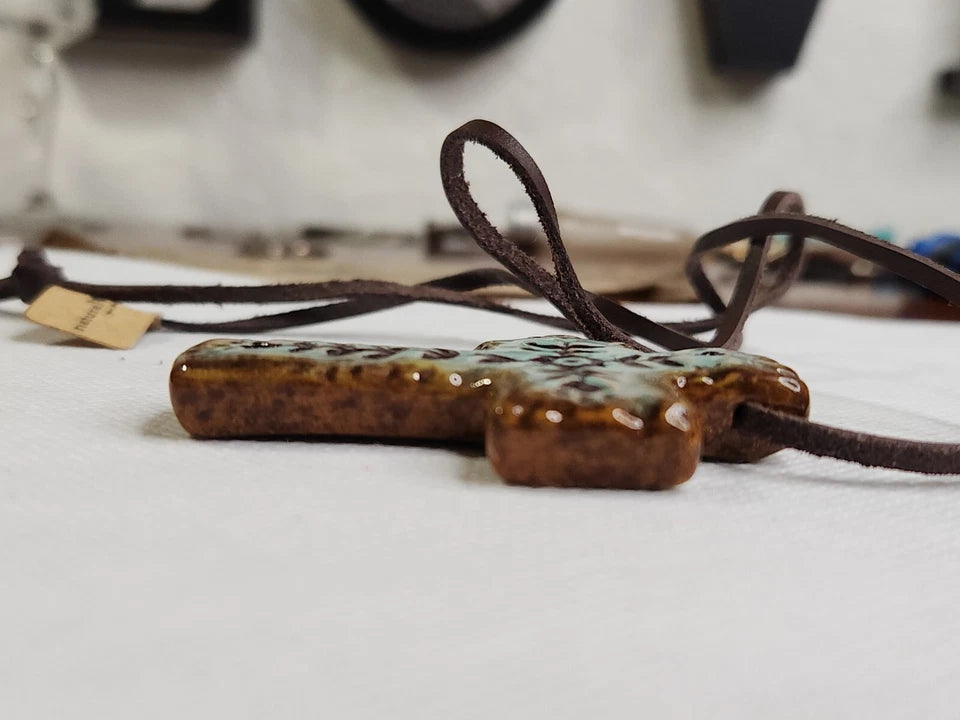 NECKLACE ARTISAN CROSS BLESSED