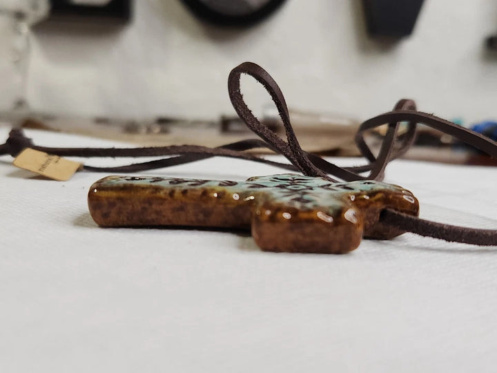 NECKLACE ARTISAN CROSS BLESSED