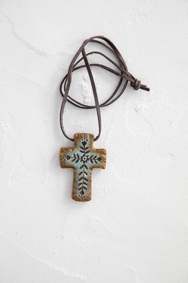 NECKLACE ARTISAN CROSS BLESSED