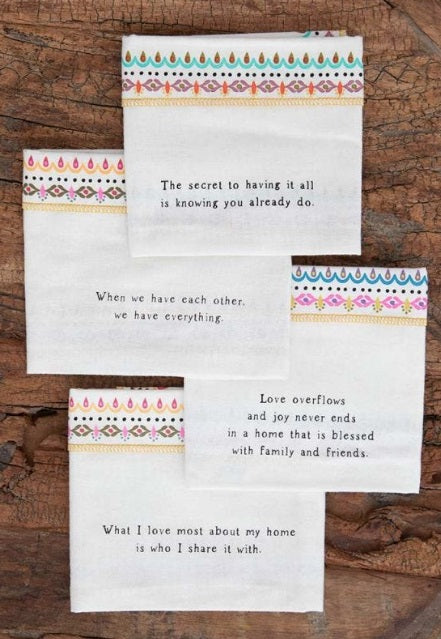 COTTON NAPKINS SET 8 FAMILY