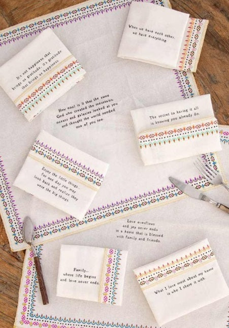 COTTON NAPKINS SET 8 FAMILY