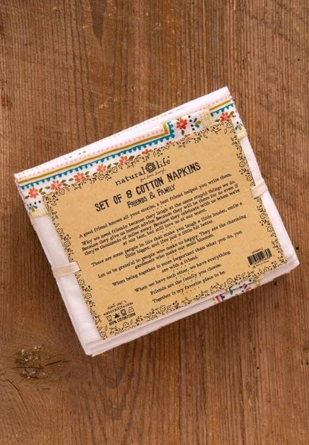 COTTON NAPKINS SET 8 FRIENDS