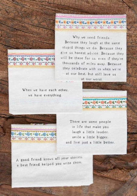 COTTON NAPKINS SET 8 FRIENDS
