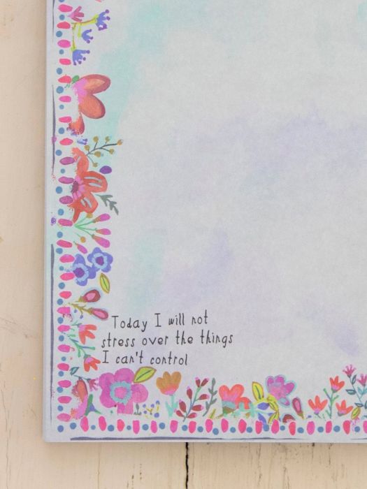 NOTEPAD TODAY I WILL NOT STRESS