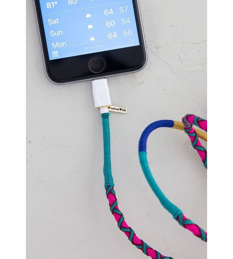 iPhone Cord Purple & Teal