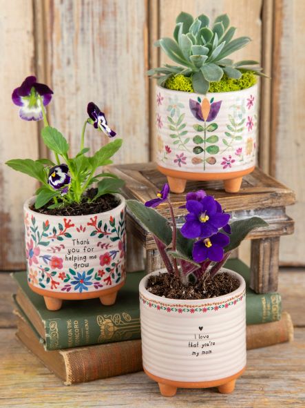 Artisan Planter: Small - Folk Flower