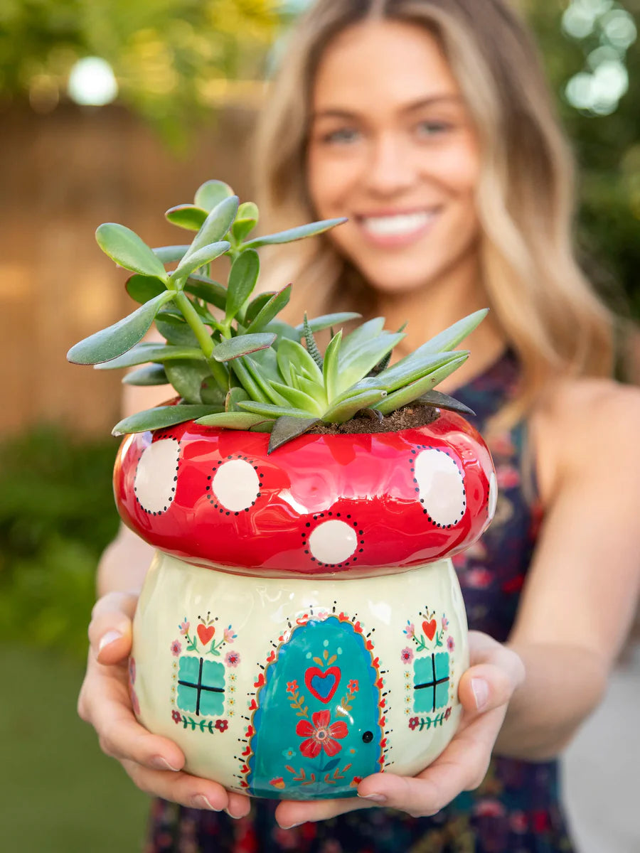 So Cute Ceramic Planter - Mushroom