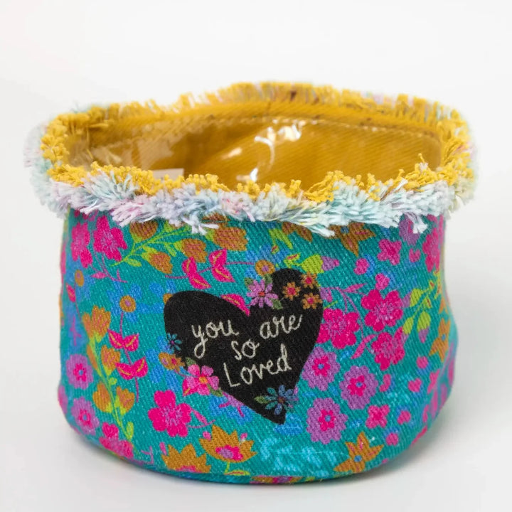 Canvas Planter Cover - You Are Loved SML
