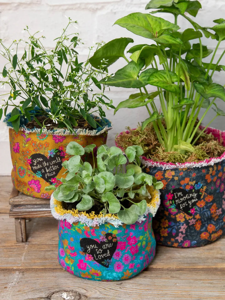 Canvas Planter Cover - You Are Loved SML