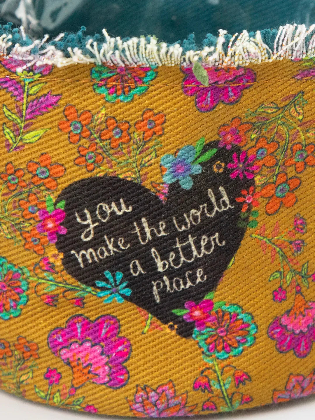 Canvas Planter Cover - You Make World Better SML