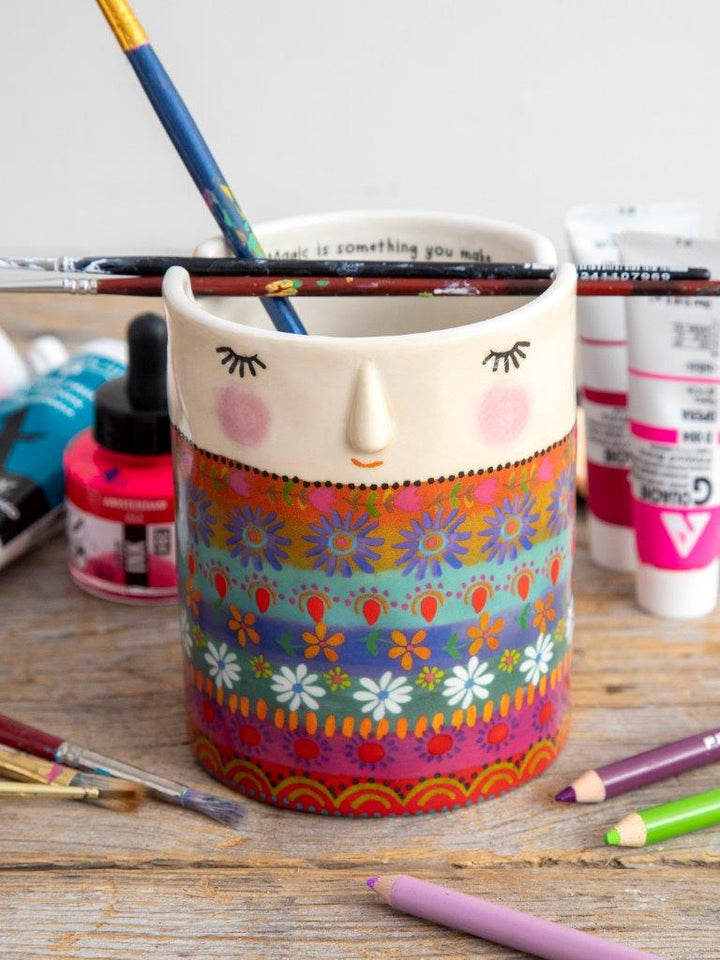 Painter's Cup Folk Lady