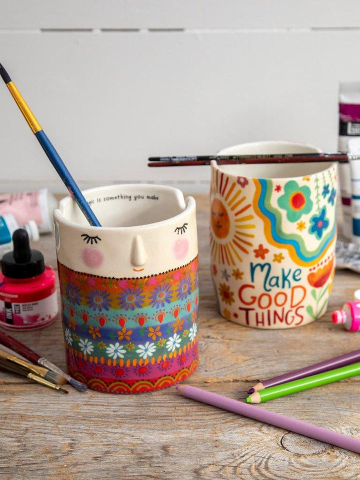 Painter's Cup Folk Lady