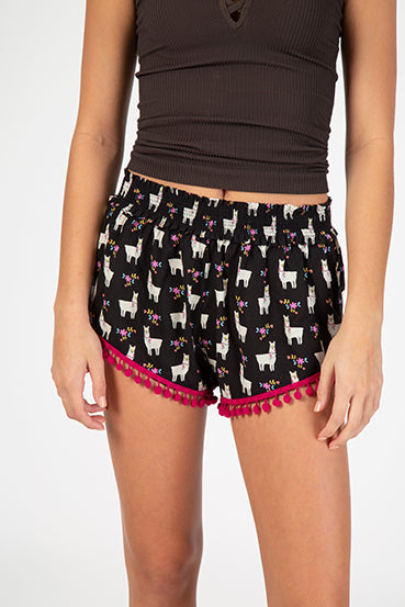 LOUNGE SHORT BLACK LLAMA XL