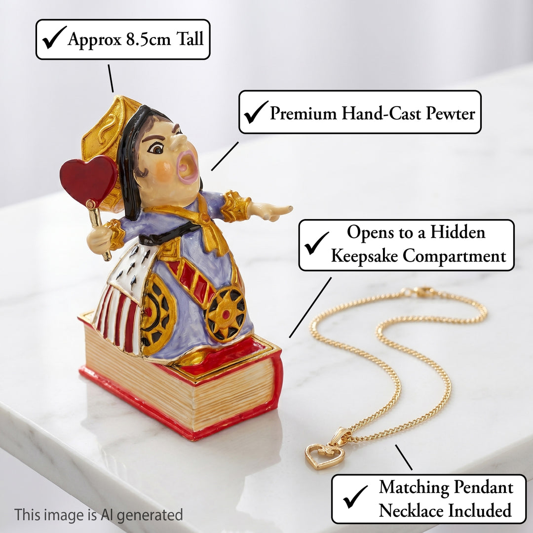 Queen Of Hearts - Cloisonné Collectible, Alice in Wonderland